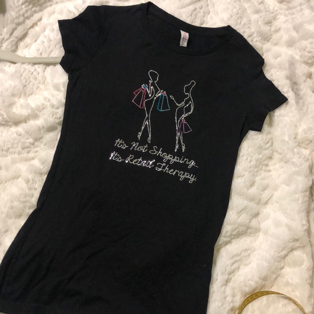 Bling “Retail Therapy” Shopping Tee